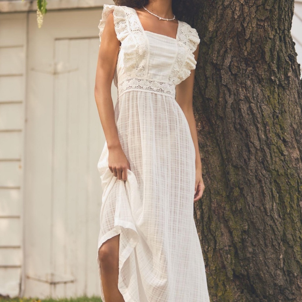 Anthropologie White Maxi - Picture 2 of 9